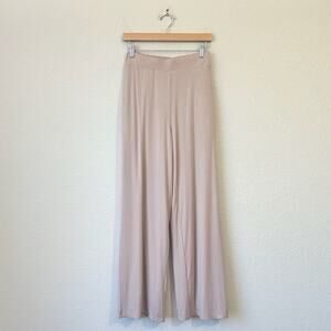 VEILED Dress Pants Mink Stretch Relaxed High Rise Wide Leg Lagenlook
